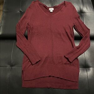 Old Navy Maroon V-Neck Sweater